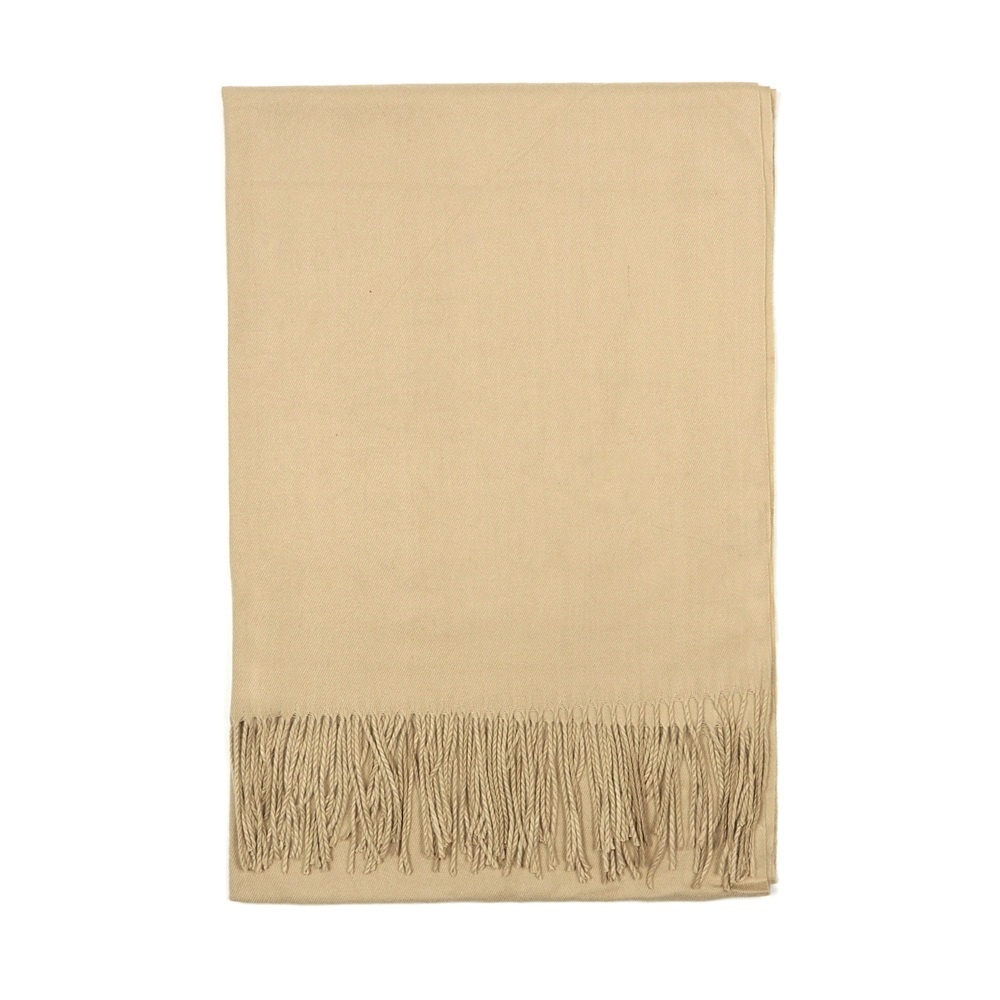 CTC-13 Kremowy szal damski zimowy Cashmere Touch Collection 200x70cm
